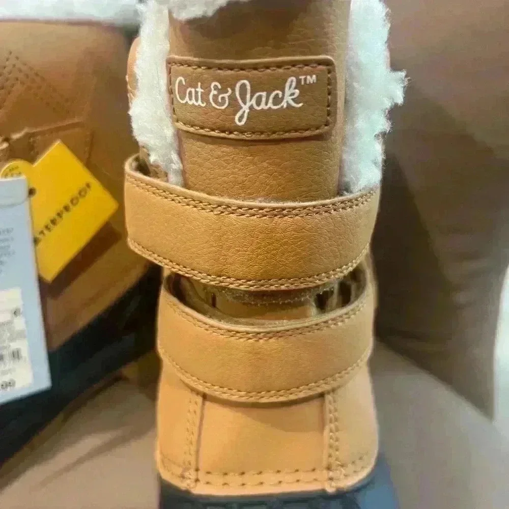 Cat & Jack Toddler Denver Waterproof Snow Boots Brown/Black Size 11